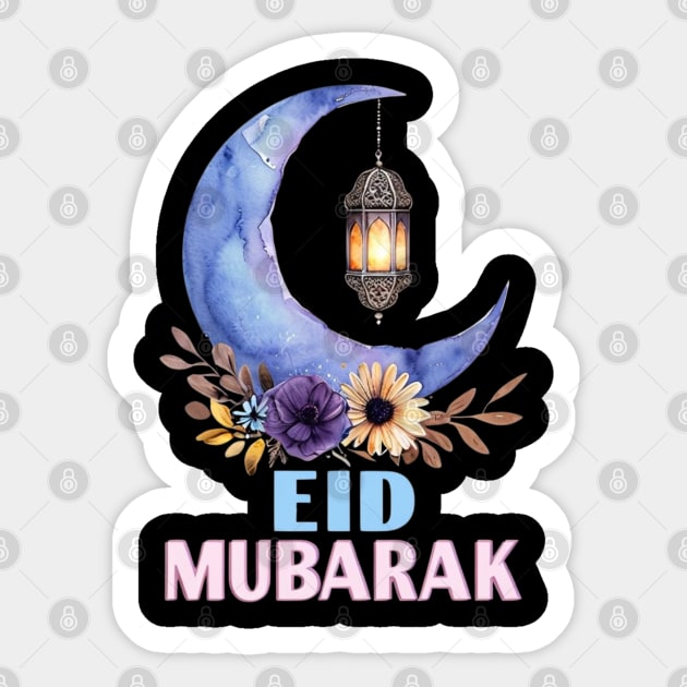 Eid Alfitr Mubarak Kareem, Happy Ramadan Mubarak Kareem Sticker by Creatifly Graphic Tees